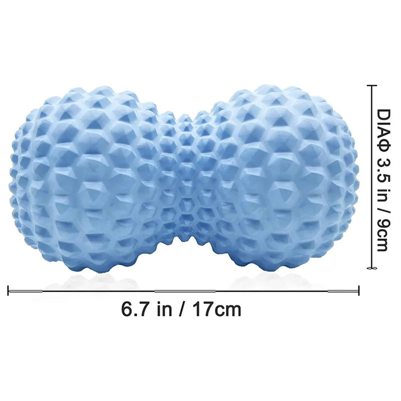 Bola de massagem de amendoim de eva, bola de massagem dupla de lacrosse, bola de mobilidade para fisioterapia, ferramenta de massagem de tecido profundo, costas, mão e pés