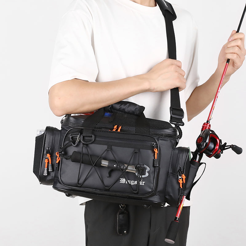 Bolso Luya, mochila de un hombro, bolso de pesca, bolso cruzado para caña de pescar