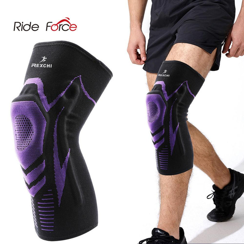 Rodilleras de baloncesto con soporte acolchado de silicona, rodillera elástica antideslizante para rótula, rodillera para Fitness, Protector de tenis